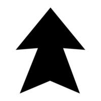 Arrow Up icon. Style is flat symbol, black color, white background. vector