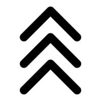 Arrow Icon oir sign. Flat black symbol. Pictogram is isolated on a white background. Designed for web and software interfaces. vector