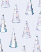 Bright volumetric paper Christmas tree on light background, New Year and Christmas holiday pattern. photo
