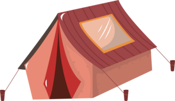 Illustration of a Camping Tent with Window png