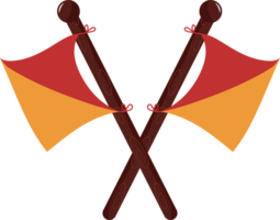 Illustration of Two Scout Flags Crossed png