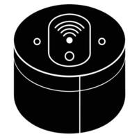 Visual concept of a smart speaker device its facilities vector