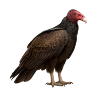 Realistic vulture side view isolated on transparent background, png