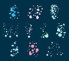 A charming set of sea bubble illustration elements in various sizes. Ideal for underwater scenes, ocean themed designs, marine life visuals, and playful aquatic decorations. vector