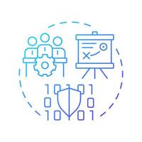 General practices blue gradient concept icon. Software development, source code. Planning, strategy. Round shape line illustration. Abstract idea. Graphic design. Easy to use in blog post vector