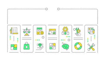 Value analysis word concept isolated on white. Problem solving, workflow. Process management. Creative illustration banner surrounded by editable line colorful icons vector