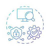 Service operation blue gradient concept icon. Incident management, problem solving. Round shape line illustration. Abstract idea. Graphic design. Easy to use in blog post, presentation vector