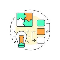 FAST diagram multi color concept icon. Function analysis system technique. Business, corporate. Round shape line illustration. Abstract idea. Graphic design. Easy to use in infographic, presentation vector