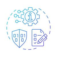 Service transition blue gradient concept icon. Knowledge management, software development. Round shape line illustration. Abstract idea. Graphic design. Easy to use in blog post, presentation vector