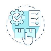 Configure soft blue concept icon. Business strategy. Product development, service. Round shape line illustration. Abstract idea. Graphic design. Easy to use in infographic, article vector