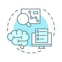 Diagnosis soft blue concept icon. Statistical metrics, analysis. Document review. Round shape line illustration. Abstract idea. Graphic design. Easy to use in infographic, presentation vector