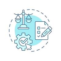 Access to professional resources soft blue concept icon. Legal services. Accounting, marketing. Round shape line illustration. Abstract idea. Graphic design. Easy to use in infographic, brochure vector