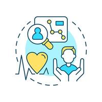 Vital interest multi color concept icon. Processing personal data to prevent serious harm. Legal base from GDPR. Round shape line illustration. Abstract idea. Graphic design. Easy to use in article vector