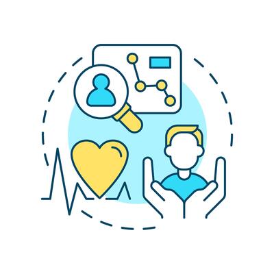 Vital interest multi color concept icon. Processing personal data to prevent serious harm. Legal base from GDPR. Round shape line illustration. Abstract idea. Graphic design. Easy to use in article