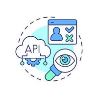 Tracking consent status multi color concept icon. Apply data policies accurately. User privacy protection. Round shape line illustration. Abstract idea. Graphic design. Easy to use in article vector