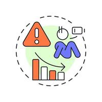 Human capital risk multi color concept icon. Identify potential threats for company. Workforce insight. Round shape line illustration. Abstract idea. Graphic design. Easy to use blog post vector