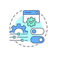 Consent management multi color concept icon. Applying user permission preferences across all data. Privacy. Round shape line illustration. Abstract idea. Graphic design. Easy to use in article vector