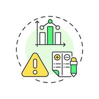 Sensitivity analysis multi color concept icon. HR management strategy planning. Workforce forecasting method. Round shape line illustration. Abstract idea. Graphic design. Easy to use blog post vector