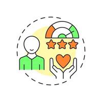 Employee net promoter score multi color concept icon. Measure workforces loyalty. Performance and engagement. Round shape line illustration. Abstract idea. Graphic design. Easy to use blog post vector