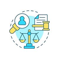 Legal obligation multi color concept icon. Allow required data processing for regulation. Lawful base from GDPR. Round shape line illustration. Abstract idea. Graphic design. Easy to use in article vector