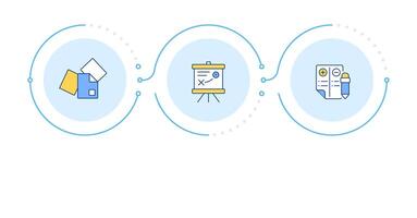 Workforce forecasting methods infographic 3 steps. HR analytics. Recruitment strategy. Data visualization with 3 steps. Editable rectangular options chart vector