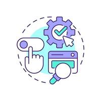 Consent preference center multi color concept icon. Review, modify and withdraw permission for data processing. Round shape line illustration. Abstract idea. Graphic design. Easy to use in article vector