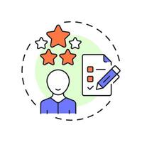 Talent pipeline forecasts multi color concept icon. Predicting company staff needs. Workforce insight. Round shape line illustration. Abstract idea. Graphic design. Easy to use blog post vector