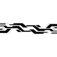 Abstract Tech Black Line Network on White, Futuristic Aesthetic vector