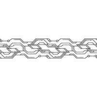 Circuit Board Pattern, Tech Abstract on White vector