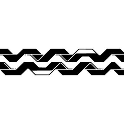 Modern Abstract Geometric Weave, Black and White, Minimalist