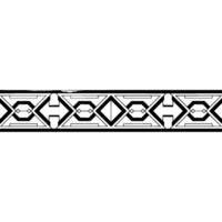Geometric Border Pattern on White Backdrop, Minimalist vector