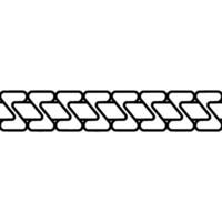 Abstract Geometric Border Pattern on White Background vector