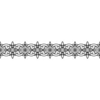 Elegant Black Lace Border on Beige Background vector