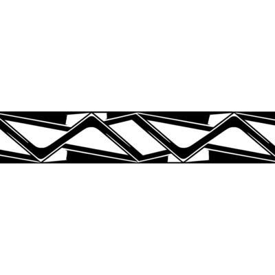Geometric Black and White Border