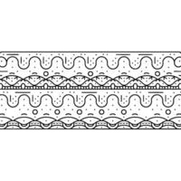 Minimalist Black and White Ornamental Pattern, Abstract Border vector