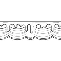 Abstract Drip, Black Lines on White Gradient vector