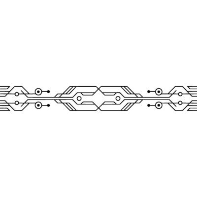 Minimalist Circuit Board Tech Pattern on White Background
