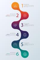 Infographic Timeline Representing Six Stages of a Process vector