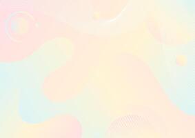 pastel fluid shape background with flowing line and geometric vector