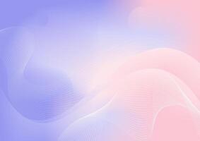 abstract pastel blue and pink background with flowing lines vector