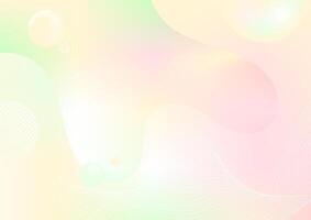 abstract pastel gradient background with bubbles and wavy lines vector