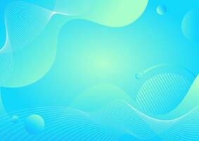 abstract light blue gradient background with waves and flowing line vector