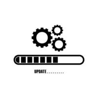 system update progress icon design template vector