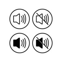 speaker sound icon design template set collection vector