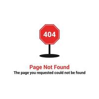 404 error page not found design template vector