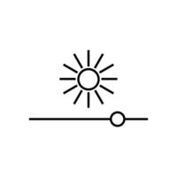 brightness control slider icon design template vector