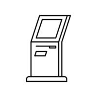 payment machine icon design outline style vector
