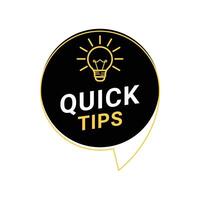 quick tips icon design template vector