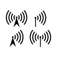 wireless signal radio icon design template vector