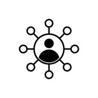 people network connection icon design template vector